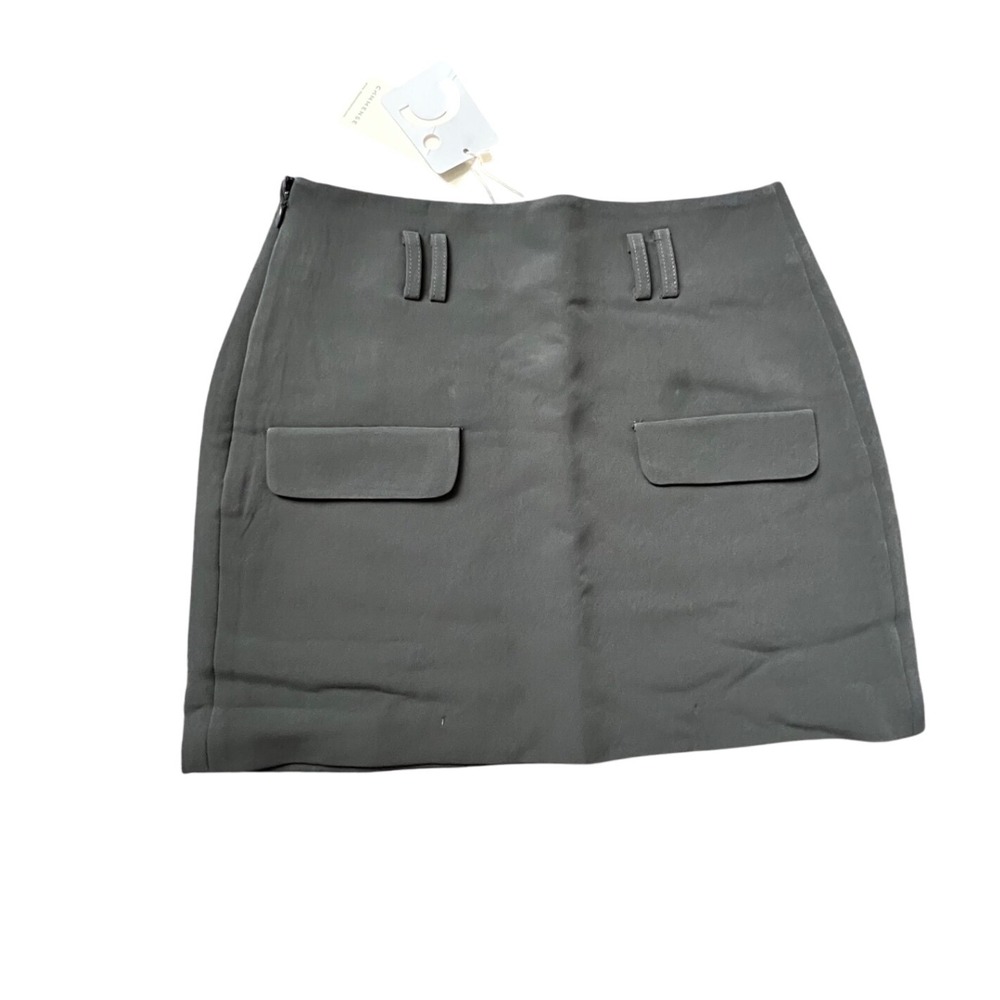 COMMENSE Mini Skirt Pockets High Waist Career‎ Wear Black Size S